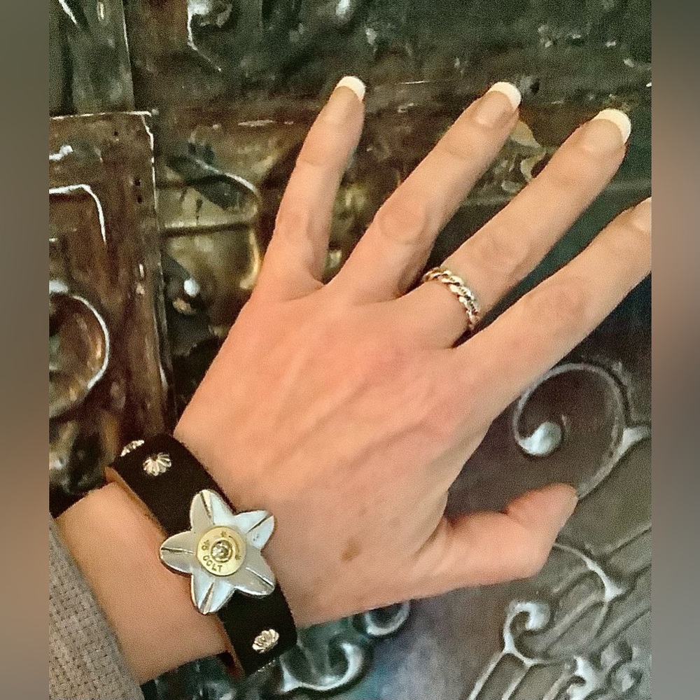 Leather bracelet, genuine spur, up to 7” wrist